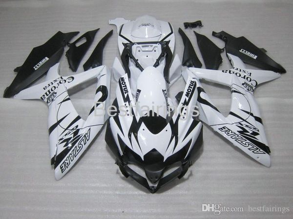 

fairing kit for suzuki gsxr600 gsxr750 2008 2009 2010 white black fairings gsxr 600 750 08 09 10 injection molding gf26