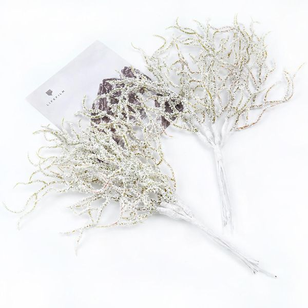 

christmas artificial white pine grass flower for wedding christmas decoration diy craft wreath gift scrapbooking fake plant