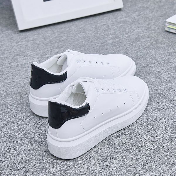 

women shoes white sneakers for women vulcanize shoes spring autumn krasovki casual basket trainers tenis feminino, Black