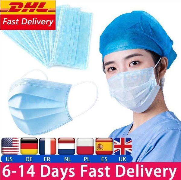 

dhl одноразовые маска ffp3 kn95 3-слой защитный рм2.5 взрослых non сплетенная анти-пыли маски рот безопасный воздухопроницаемый mascarilla p