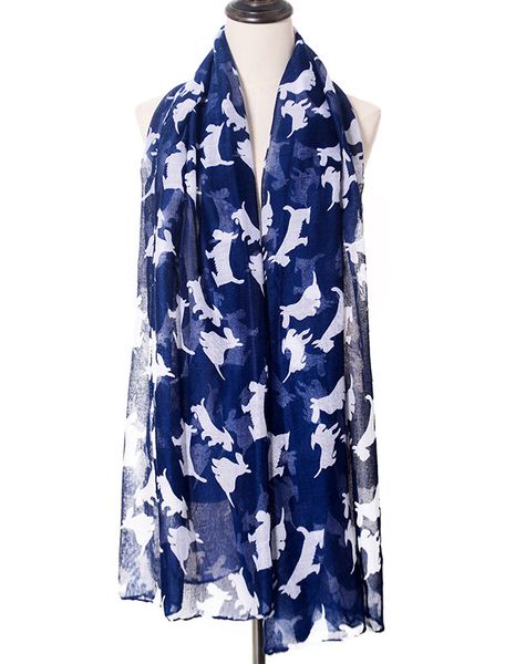 

2019 foulard shawls schnauzer shipping scarves 5 print 10pcs/lot dog scarf fashion beautiful color wholesale women wraps new magrw, White;black