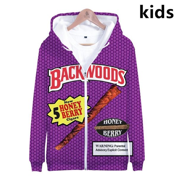 

от 3 до 13 лет backwoods одежда дети дети мальчики девочки 3d толстовка толстовка мода harajuku куртка пальто детская одежда, Black