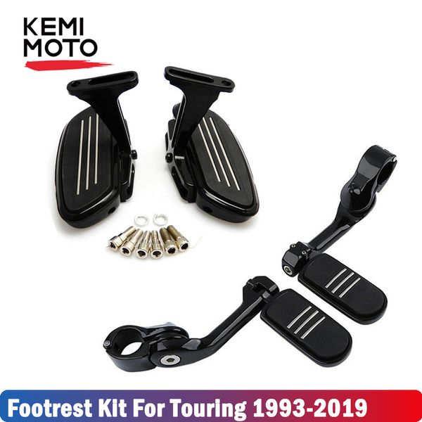 

motorcycle foot peg rest footrest passenger footboard black for touring road king street electra glide sportster softail