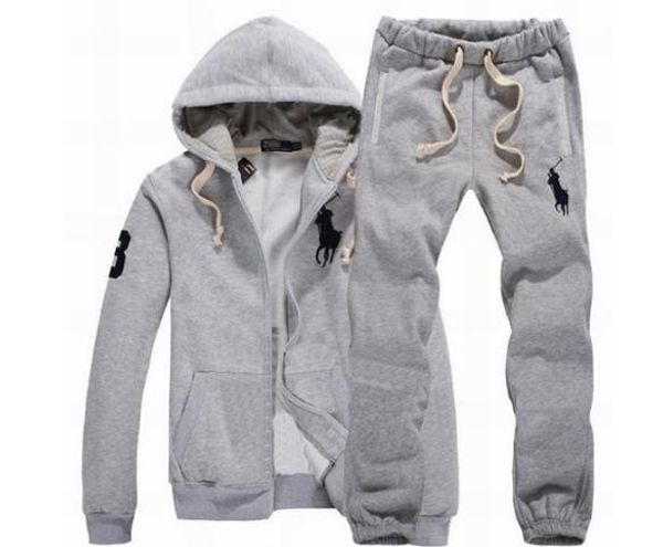 

#80olo classic men's hoodies sweatshirts sportswear man jacket pants jogging jogger sets turtleneck sports big horse tracksuits sweat, Gray