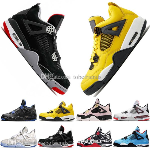 

new bred 4 iv 4s what the cactus jack laser wings mens basketball shoes denim blue pale citron men sport designer sneakers 36-47
