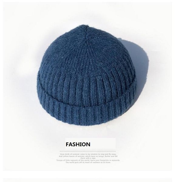 

fashion knit hat, Blue;gray