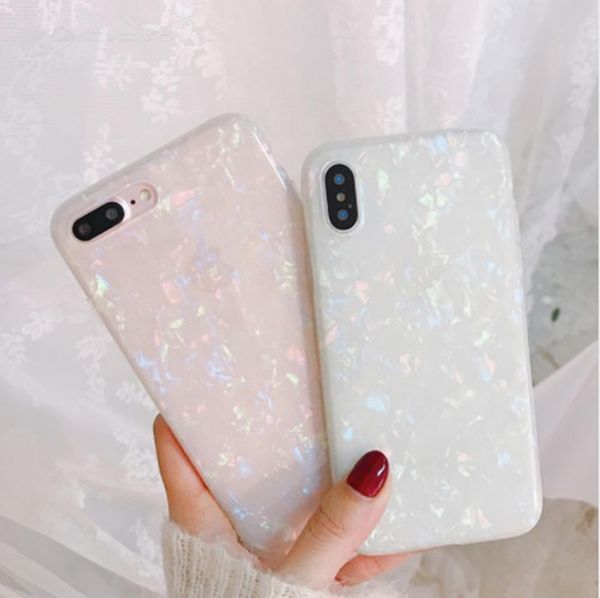 

eub a++++ glitter phone case for iphone 7 8 plus dream shell pattern cases for iphone x 8 7 6 6s plus soft tpu silicone back cover