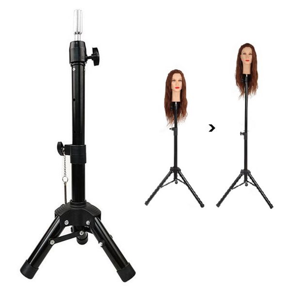 

mini hairdressing tripod false head stand wig hair tools adjustable height