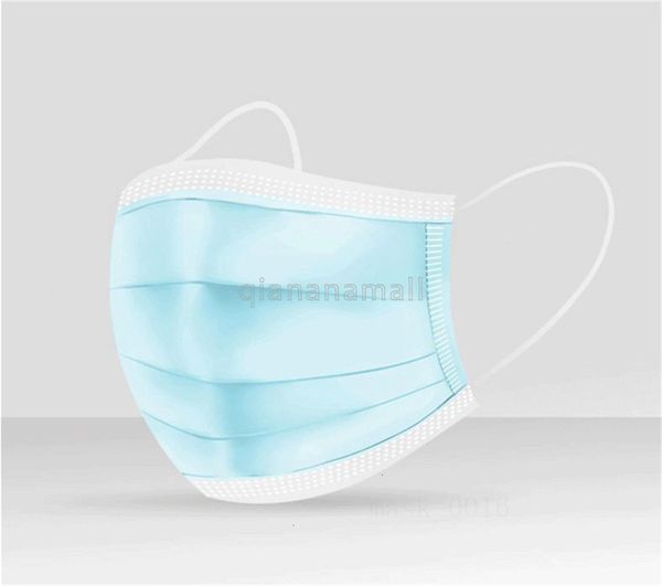 

ship 50 dhl pieces per bag disposable face masks blue 3 ply 50pcs masks earloop non woven fabric