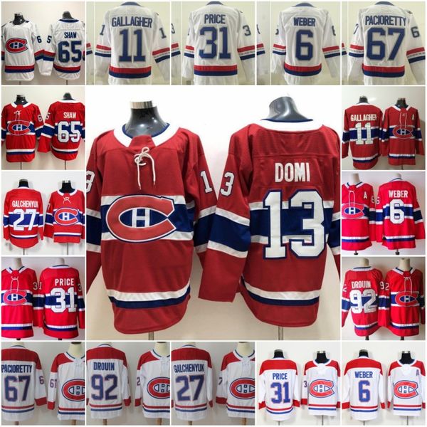 

2019 new 13 max domi jersey montreal canadiens 100th classic hockey carey price shea weber andrew shaw brendan gallagher alex galchenyuk, Black;red