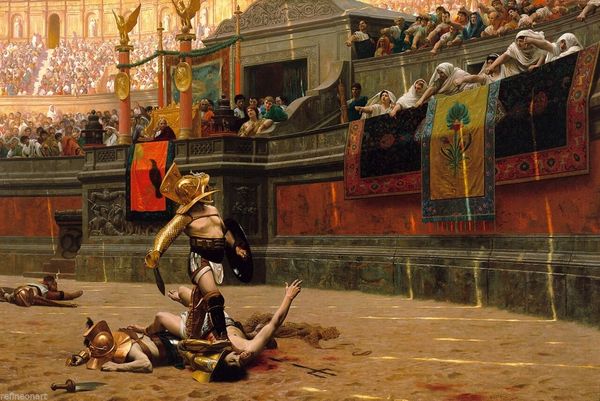 

jean-leon gerome pollice verso home wall art decor handpainted &hd print oil painting on canvas wall art canvas pictures 190903