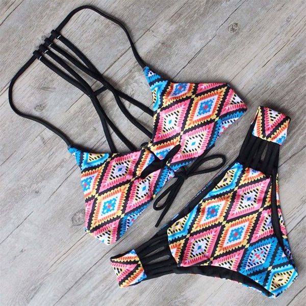 

клаиекий plaid printed кђпалнй ком мода женин плжнй бикини set vintage двђкђ, White;black