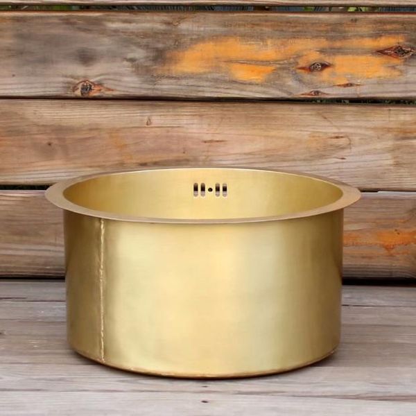 

круглая мойка раковина латунь ванная комната раковина умывальник небольшой бытовой умывальник раковина медный продукт