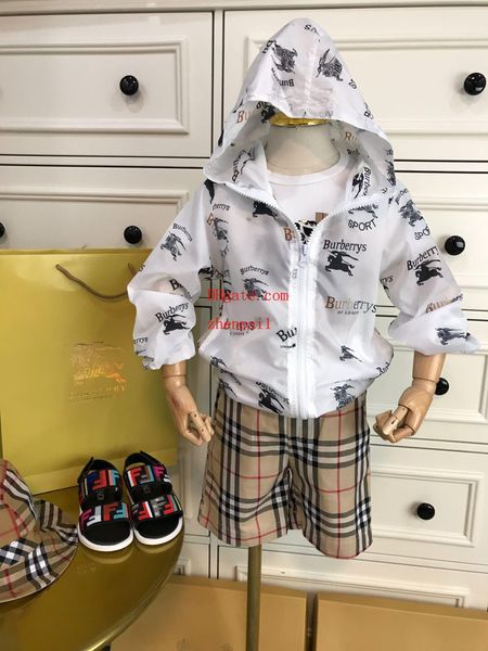 

kids designer clothes girls boys white war horse print sun protection clothing kid jacket baby boy girls clothes children clothing ab-2