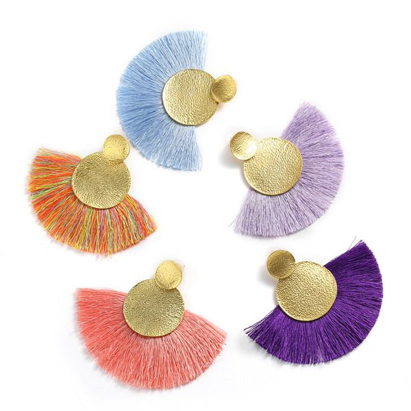 

europe america exaggerated personality short earrings creative tassel earrings new style popular temperament women's jewelry gift, Silver