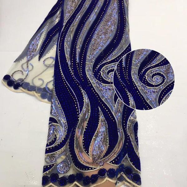 

royal blue nigerian sequins net lace/ african tulle mesh sequence lace fabric for party dress 5 yards/lot fzx318, Pink;blue
