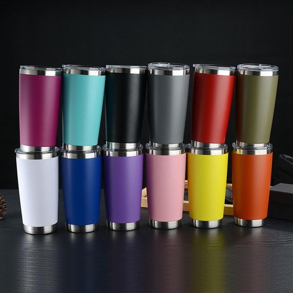 

20 унций стакан из нержавеющей стали 20 унций двойная стенка бокал для вина термокружка изолированная кофейная пивная кружка с уплотнительны