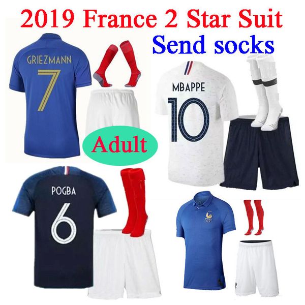

2019 griezmann mbappe pogba 2 tar occer jer ey kit 2019 20 maillot de foot france 100th anniver ary hirt jer ey men football h
