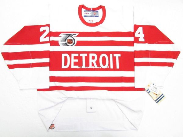 

custom bob probert detroit red wings tbtc 1992 vintage ccm jersey mens personalized stitching jerseys, Black;red