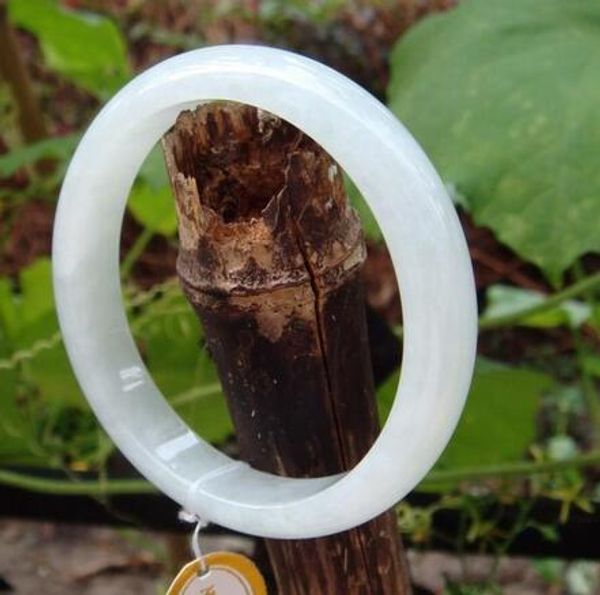 

100% natural without ice cream jade bangle bracelet 57-60mm, Black