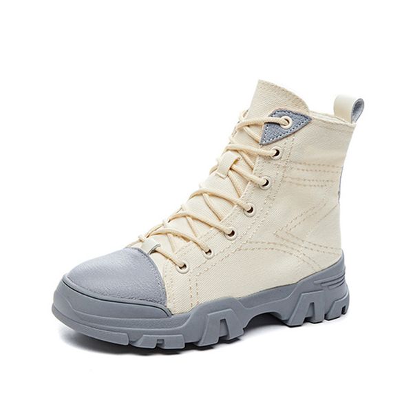 

women canvas shoes casual ankle boots 2019 spring autumn breathable woman ankle boot rubber sole female autumn shoes canvas boot, Black