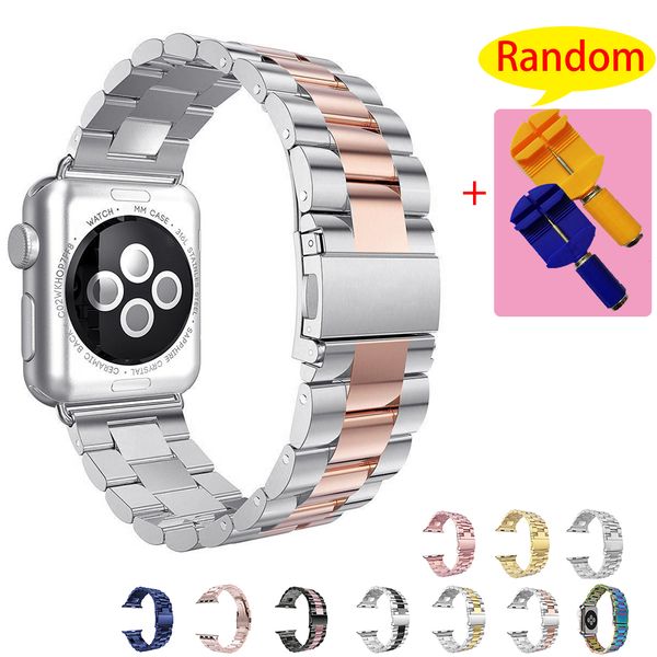 

Stainless Steel Strap for Apple Watch Band 38mm 42mm Series 3 2 1 Metal Bracelet Replacement Kits for iWatch 5 4 40mm 44mm