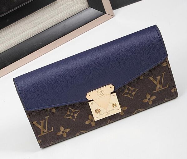 

2019 new wallet female long clutch bag korean version of the multi-function personality buckle devils hand holding more card holder wallet, Red;black