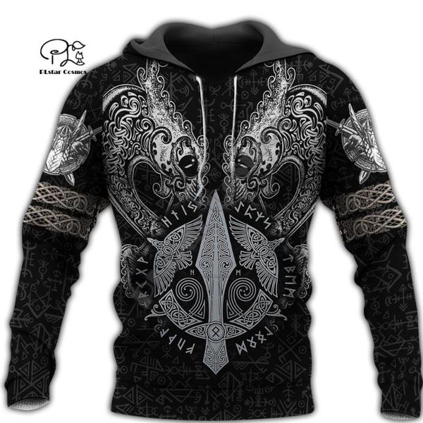 

plstar космос татуировки броня новая мода tracksuit смешные 3dprint пуловер мужской zip / толстовки / кофты / куртка s-9, Black