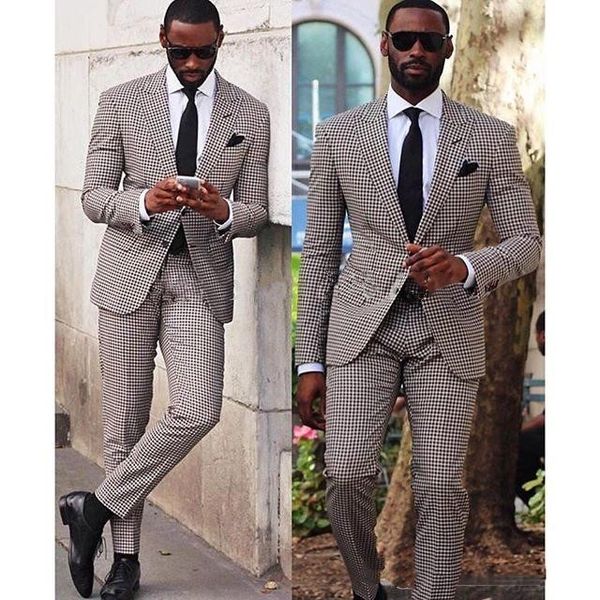 

two buttons groomsmen peak lapel groom tuxedos men suits wedding/prom man blazer ( jacket+pants+tie) 003, Black;gray