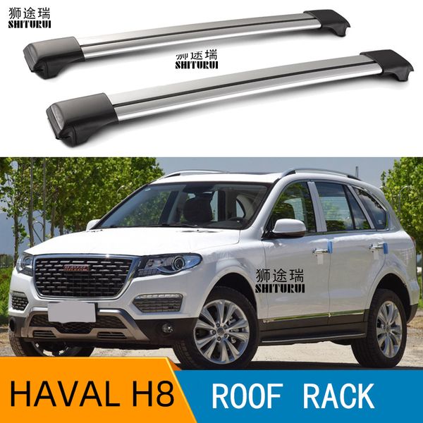 

2pcs roof bars for great wall - haval h8 suv [2013-2019] aluminum alloy side bars cross rails roof rack luggage load 100kg suv