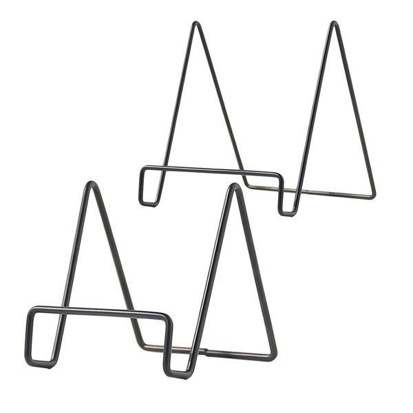 

2pcs/set iron craft geometric easel plate display stand picture holder