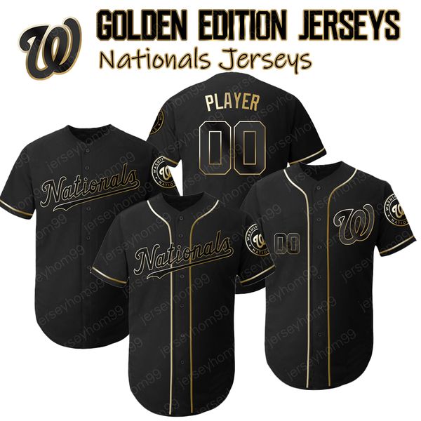 

Washington Custom Trea Turner Jersey Nationals Golden Edition Jerseys Adam Eaton Anthony Rendon Ryan Zimmerman Matt Adams