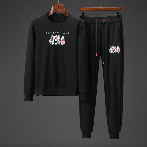 

2019 new fashion mens designer tracksuit casual luxury track suits hoodies mens clothing jogging suits sportswear slim black size -3xl, Gray
