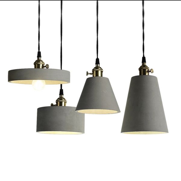 

antique indoor cylinder led lamp vintage cement pendant light