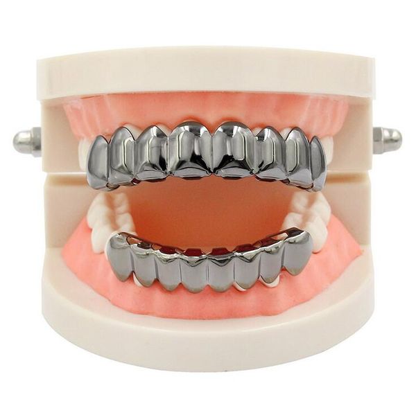 Mode - Rose Gold Gun Schwarz Farbe Grillz Zähne Grillz Mode Galvanik Zähne Grillz Zähne Mund Grills Körperschmuck Für Frauen Männer