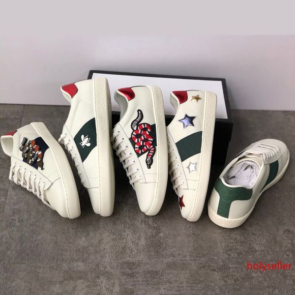 

white women casual shoes mens designer luxury shoes sneakers genuine leather embroidery classic trainers python embroidered love sneakers