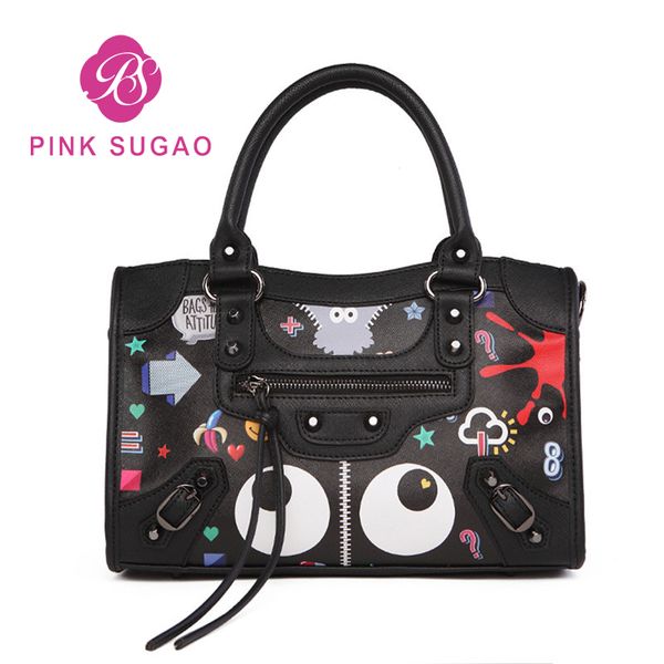 

Pink sugao designer luxury handbags purses for women designer handbag 2019 new fashion cartoon cute shoulder bags big Boston crossbody bags