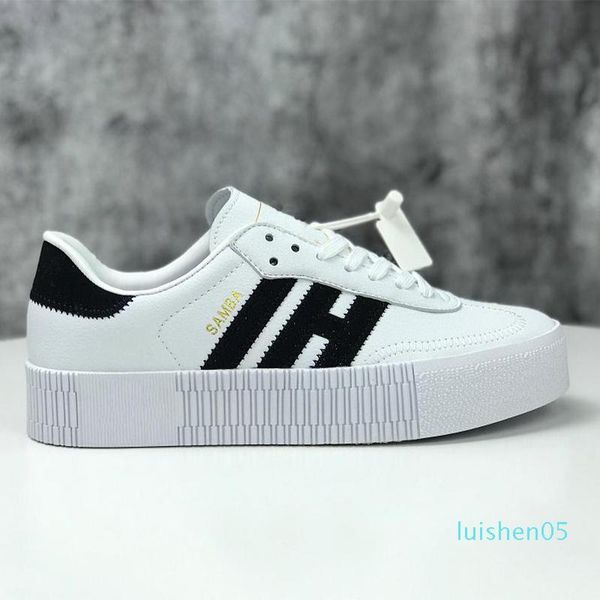 

2020 classical samba trainers mens casual shoes fashion designer leather black white pink men runner womens sneakers sports shoes ag03