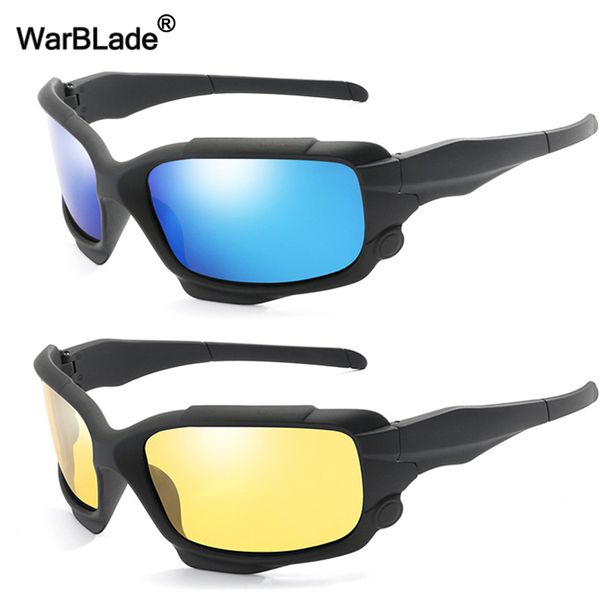 

warblade new hd night vision sunglasses brand designer polarized sun glasses uv400 men women driving anti-glare glasses oculos, White;black
