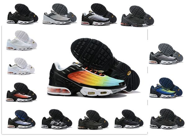 

tn plus iii 3 tuned obsidian hyper blue black grey cushion men running shoes athletic orange white sport shock sneakers requin blue spider, White;red