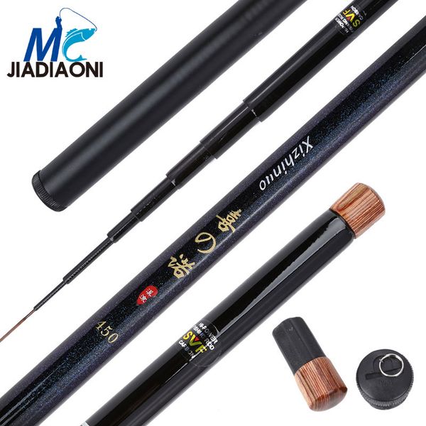 

jiadiaoni 68cm carbon 3.6m/4.5m/5.4m/6.3m fishing rod stream hand pole fiber casting fishing rods tackle