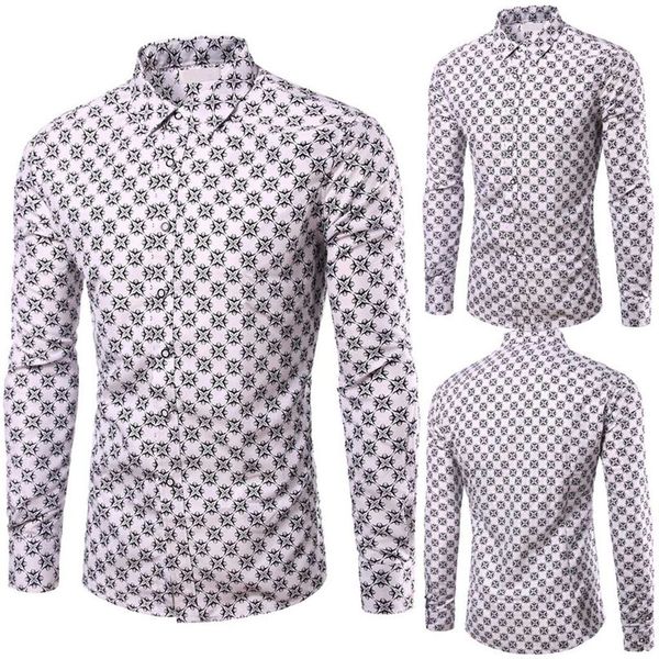 

men's long sleeve autumn winter painting large size casual blouse full shirts new clothing daily fashion #4f11, White;black