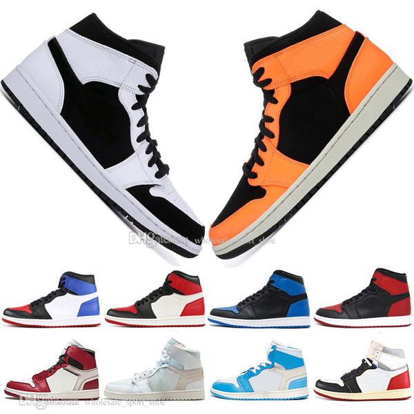 

2019 NRG OG 1 top 3 Men Basketball Shoes Chicago Bred Banned Black Toe Royal Blue Fragment Shadow 1s mens sports sneakers designer trainers