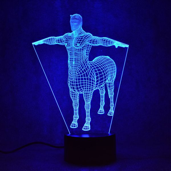 

3d usb visual led colorful nightlights table lamp creative centaurs holiday gift bedroom baby sleep night light decoration gifts