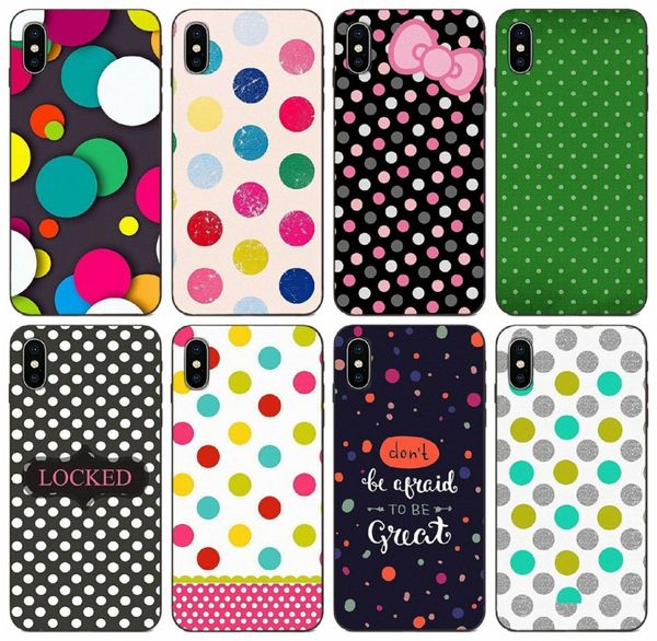 

tongtrade] polka dots line case for iphone 11 pro max x xs xr 6s 5s 5c 5 se samsung note 2 3 4 5 8 9 honor v9 play xiaomi 5s wholesale case