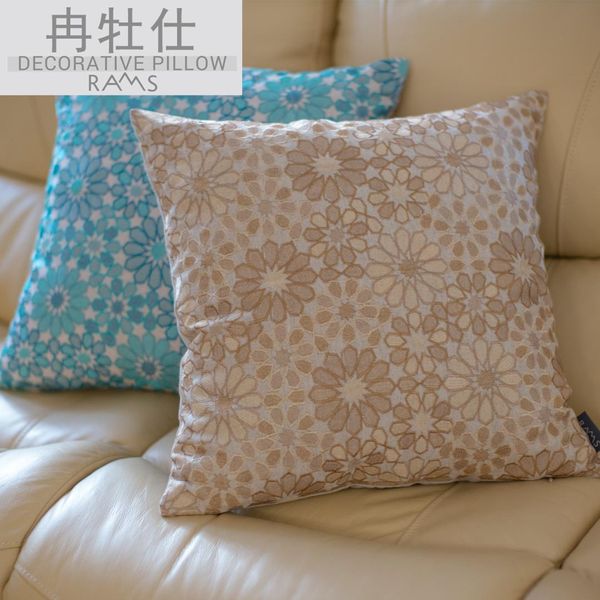 

2019 rams embroidered decorative geometric pillow cushion home decor embroidery