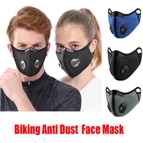 

biking anti dust bike face mask activated carbon riding cycling running cycling anti-pollution activated carbon mask with filter opp bag