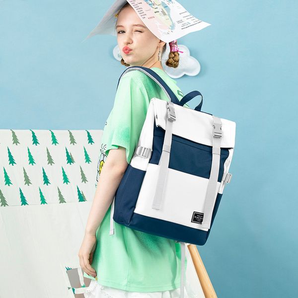 

mrace new backpack schoolbag male fashion ins large-capacity wind 15.6 inch computer bag shoulder bag female high school students