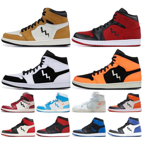 

2019 1 1s 3 mens basketball shoes chicago banned bred toe black royal blue fragment shadow men sports sneakers designer trainers us 7-13