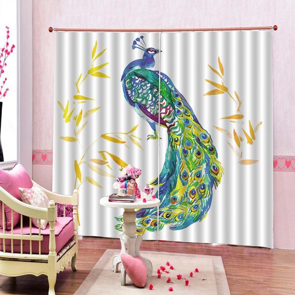 

китайский традиционный павлин занавес окна для гостиной спальни затемненные шторы дома шторы настройка размера